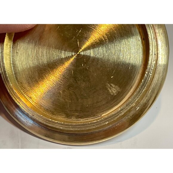 Solid Brass Round Lid & Base With Slot For Storage Or Collection - Picture 9 of 9